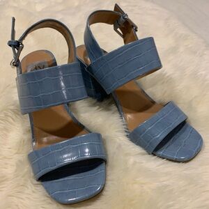 Dolce Vita blue strappy block heels